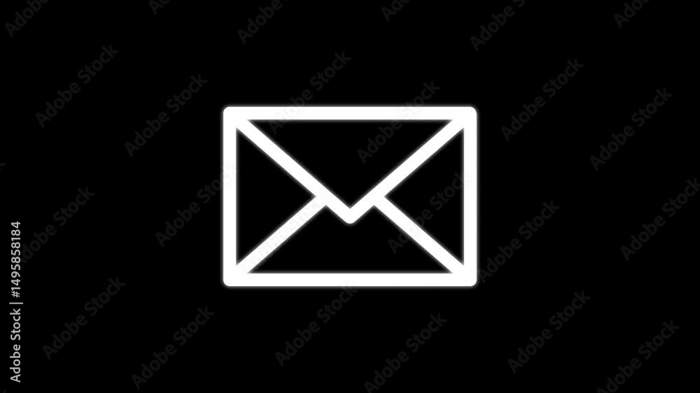 Message icon. Notification icon animation. Alert message with bell symbol for reminders and updates.