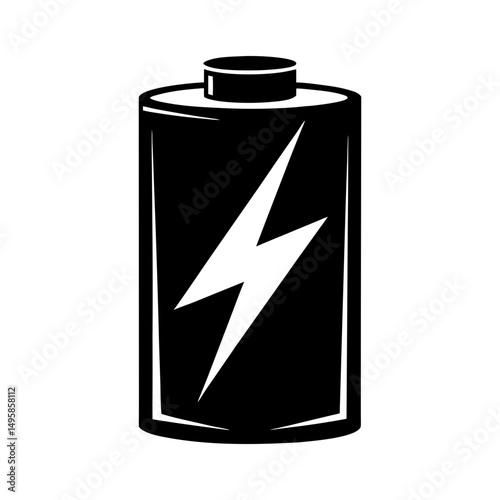 Battery silhouette vector