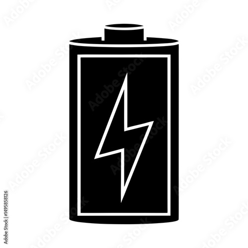 Battery silhouette vector