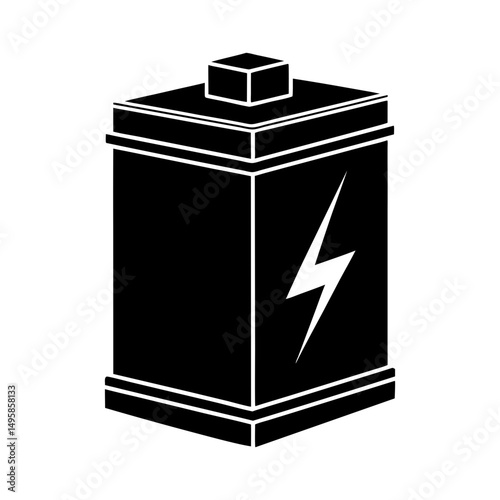 Battery silhouette vector