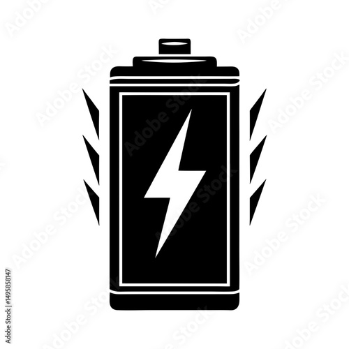 Battery silhouette vector