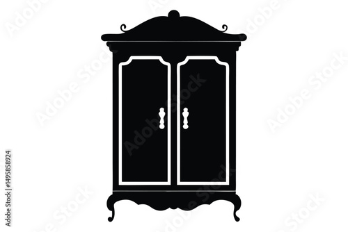 antique mirror isolated on white