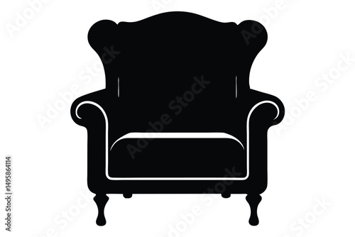 armchair isolated on white background