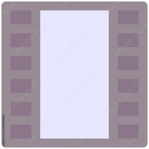 Video Reel Vector Icon, Film Strip Icon, Reel , User Interface, User Experience, Flat Style Isolated Vector Icon.