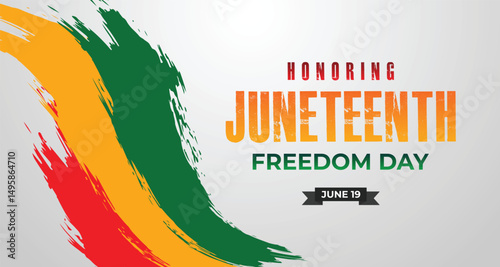 Juneteenth Emancipation Day Poster, Banner Background