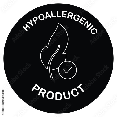 Hypoallergenic Product Icon. Vector icon design