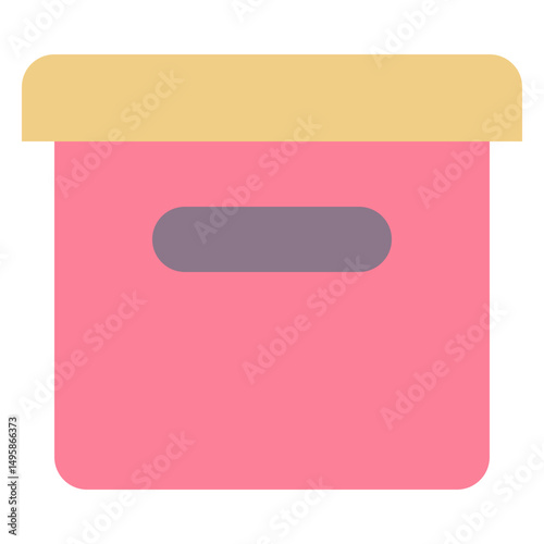 Box Packaging Icon Vector, Flat Style Isolated Vector Icon.