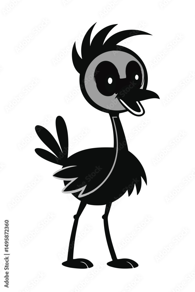 Fototapeta premium cartoon bird with a smile