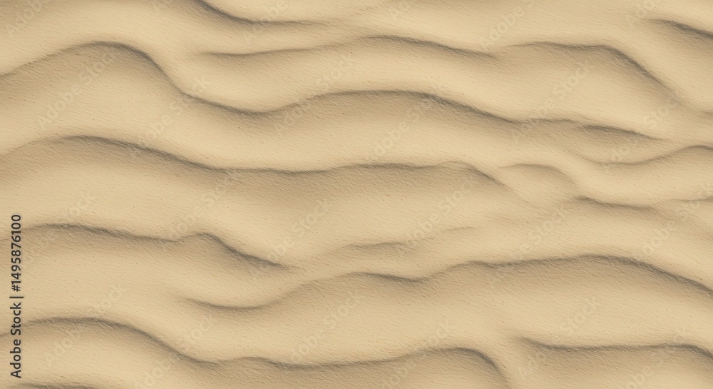 Obraz premium Ripple patterns sculpted by wind on a sandy landscape. Natural background texture of fine grain. Desert environment concept.