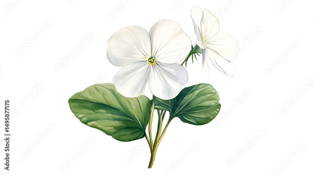 Fototapeta premium white flower isolated on white background