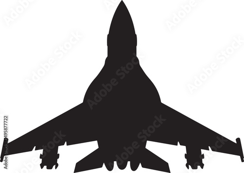 Jet fighter logo royalty free stock silhouette.