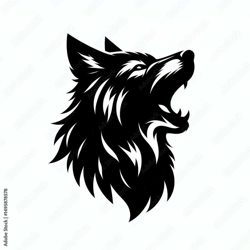 Fototapeta premium wolf silhouette