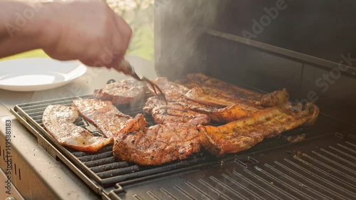 close-up barbecue grill