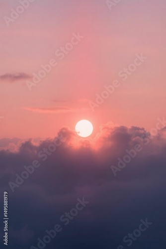 sunset over the clouds