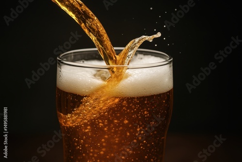 Wallpaper Mural The beer stream creates concentric ripples in the existing foam layer, with bubble trails forming vortex patternsng Torontodigital.ca