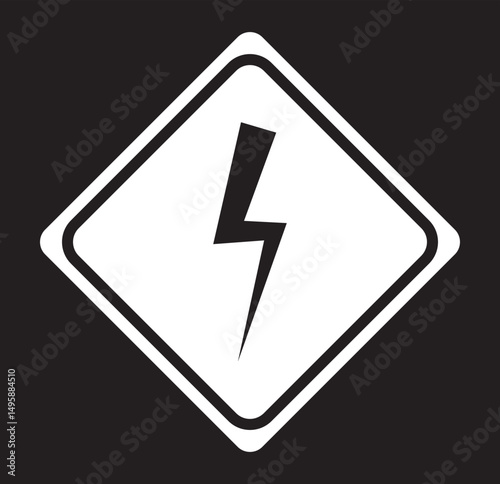 Warning sign. Dangerous electrical voltage icon set. High voltage sign. High voltage sign set, danger of electricity icons. High voltage icon. EPS 10.