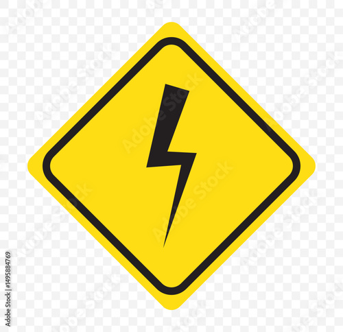 Warning sign. Dangerous electrical voltage icon set. High voltage sign. High voltage sign set, danger of electricity icons. High voltage icon. EPS 10.