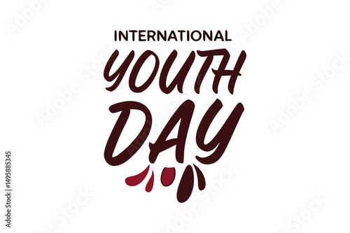  T shirt design for international youth day with typography t shirt