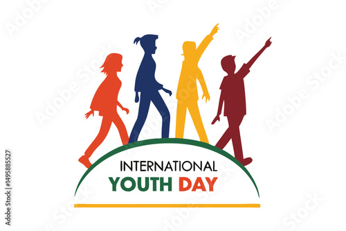  T shirt design for international youth day with typography t shirt