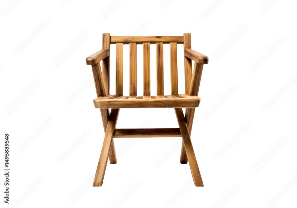 Wooden armchair isolated on white background simple design isolated on a white background Wooden armchair isolated on white background simple design isolated on a white background