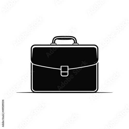 black briefcase silhouette