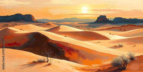 desert sunset painting, desert mountain painting, desert cactus painting, desert dunes painting, desert oasis painting, desert storm painting, desert horizon artwork, desert wilderness art, abstract d