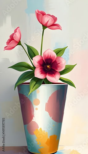 hand painted floral oil artwork, artist studio flower painting, original oil still life, canvas flower painting process, palette knife floral artwork, layered oil flower painting, wet on wet flower te