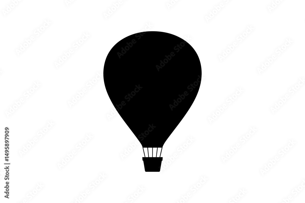 Hot air balloon silhouette vector graphic design Hot air balloon silhouette vector graphic design