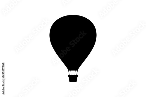 Hot air balloon silhouette vector graphic design