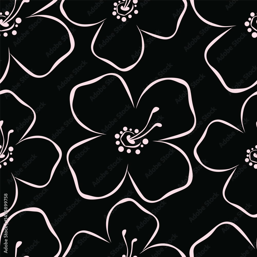 Fototapeta premium Seamless pattern with floral background