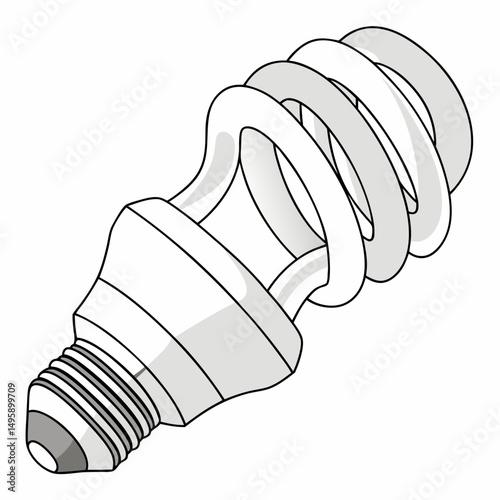 Compact fluorescent light bulb energy efficient spiral design
