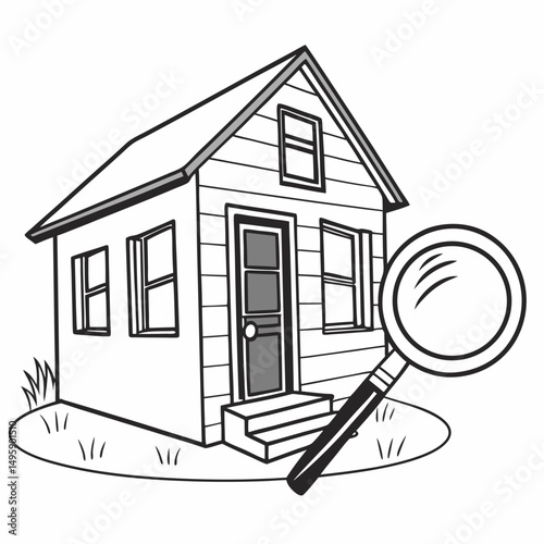 House inspection home buying real estate search magnifying glass