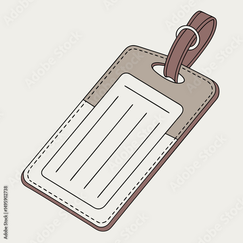 Blank luggage tag leather travel identifier  identification label