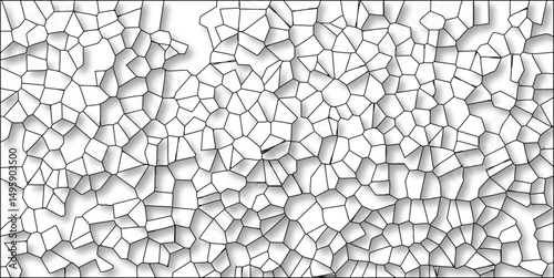 Abstract cellular geometric pattern illustration in black and white creating a visually interesting background design suitable for various design applications and projects