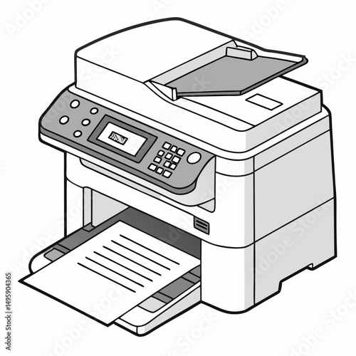 Modern all in one printer office machine technology device