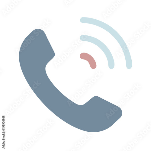 Professional incoming call icon isolated on white background