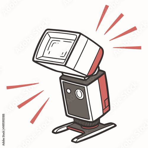 Retro camera flash speedlight photography equipment accessory