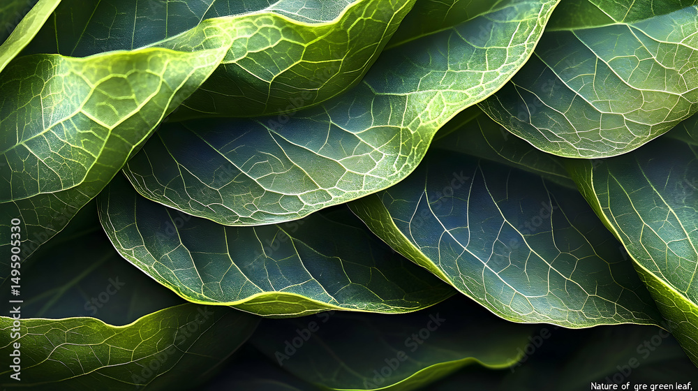 Obraz premium Close-up view of intricate leaf veins.