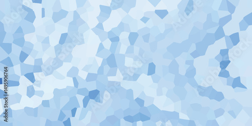 Abstract geometric mosaic background featuring shades of blue representing a tranquil and soothing effect perfect for digital designs and backgrounds.