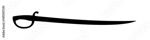 sabre silhouette – vector illustration