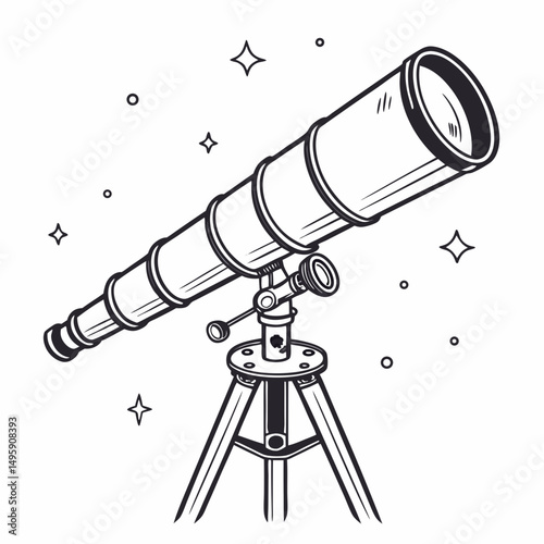 Astronomical telescope stargazing night sky observation device