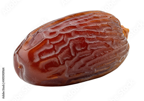 Single date fruit isolated on transparent background