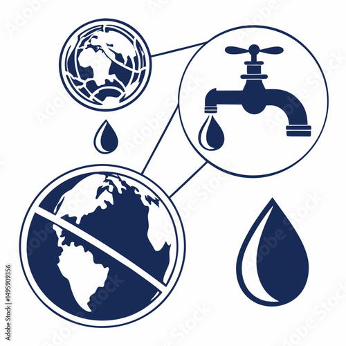 Global water crisis tap water shortage planet earth