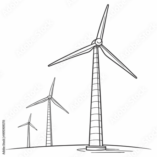 Wind turbines generating clean renewable energy