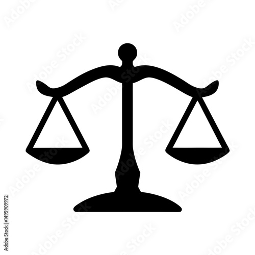 Symbolic depiction of the scales of justice in a balanced state