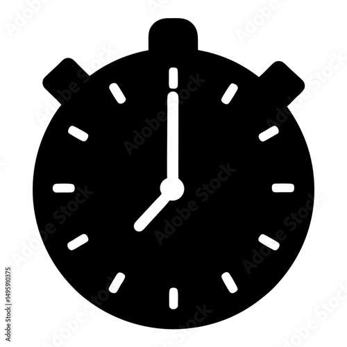 Stopwatch icon representing time management efficiency and competitive speed