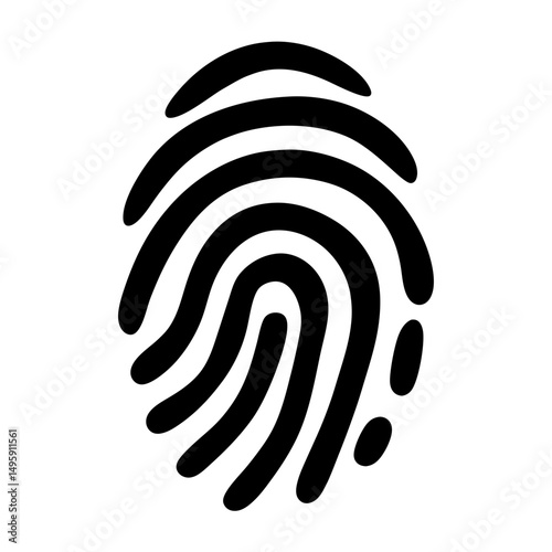 Abstract Black and White Fingerprint Image for Identity Security and Authentication