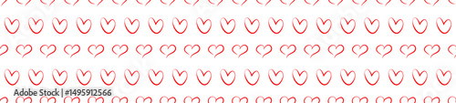 Red heart seamless pattern