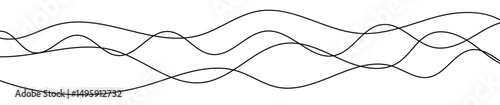 Thin curved wavy lines