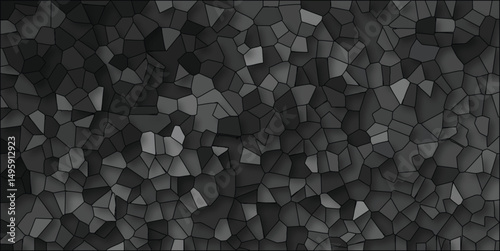 Abstract mosaic geometric pattern in shades of gray creating a modern dark background texture ideal for digital projects